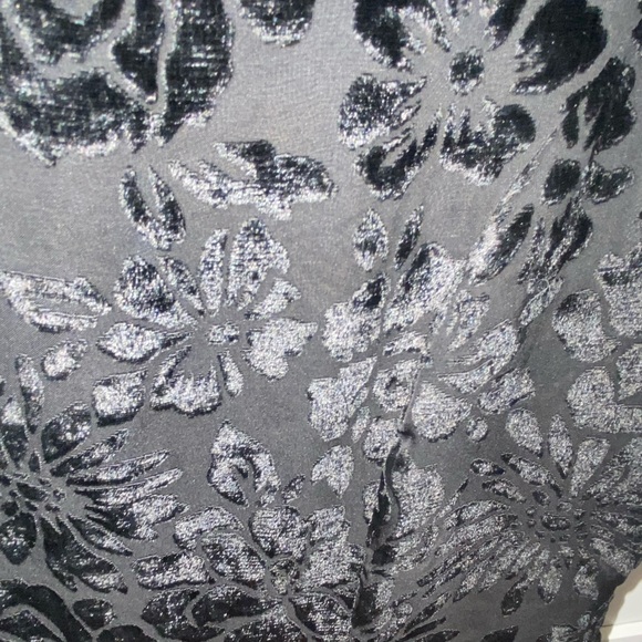 Boulevard De Paris Black Burnout Velvet Floral 
Whimsigoth 90s Party Dress Fall - Picture 3 of 10